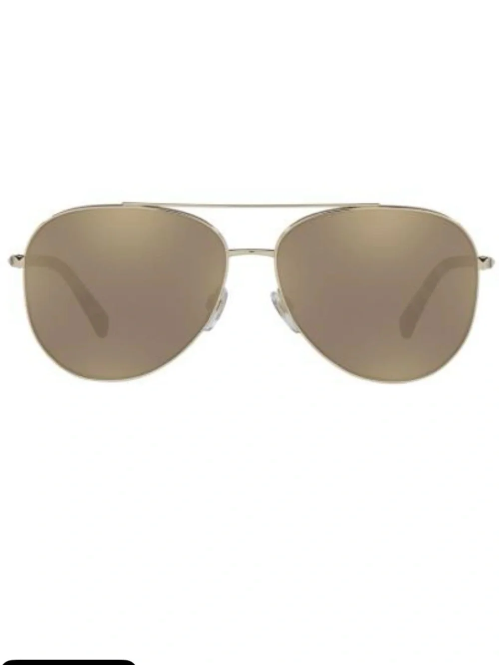 Valentino Garavani Aviator Sunglasses in Gold Frame with Brown Lenses